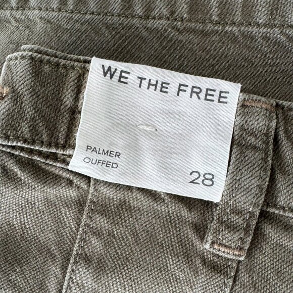 NWT Free People Palmer Cuffed Jeans Mid Rise Washed Green 28 - Picture 6 of 11
